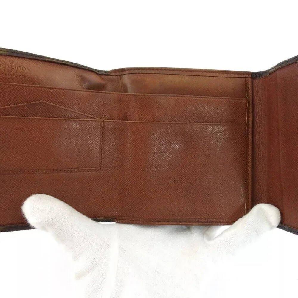 Louis Vuitton W Hook Wallet Monogram Beige Monogram Canvas